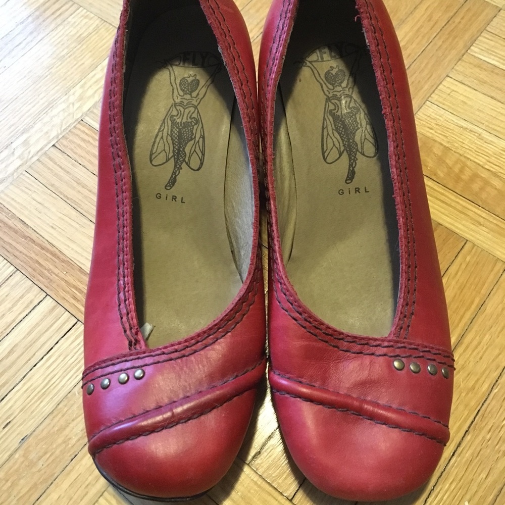 Fly London leather wedge heels